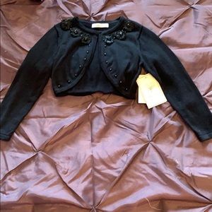 Gorgeous toddler girl black bolero